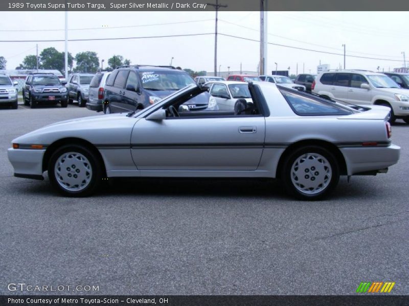 Super Silver Metallic / Dark Gray 1989 Toyota Supra Turbo Targa