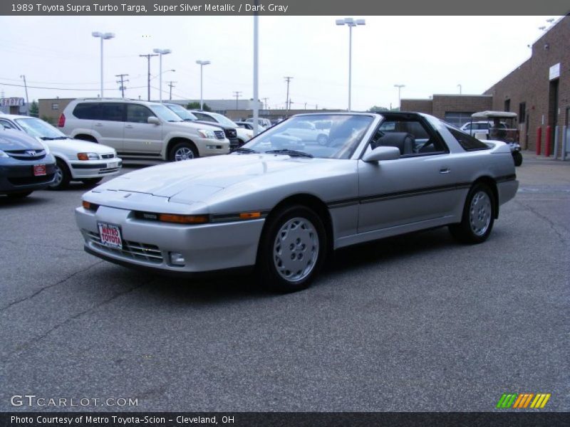 Super Silver Metallic / Dark Gray 1989 Toyota Supra Turbo Targa