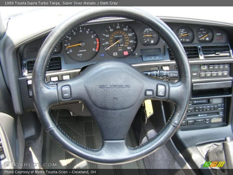 Super Silver Metallic / Dark Gray 1989 Toyota Supra Turbo Targa