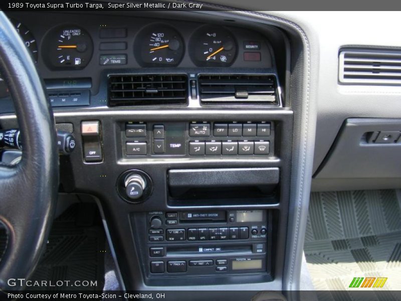 Super Silver Metallic / Dark Gray 1989 Toyota Supra Turbo Targa