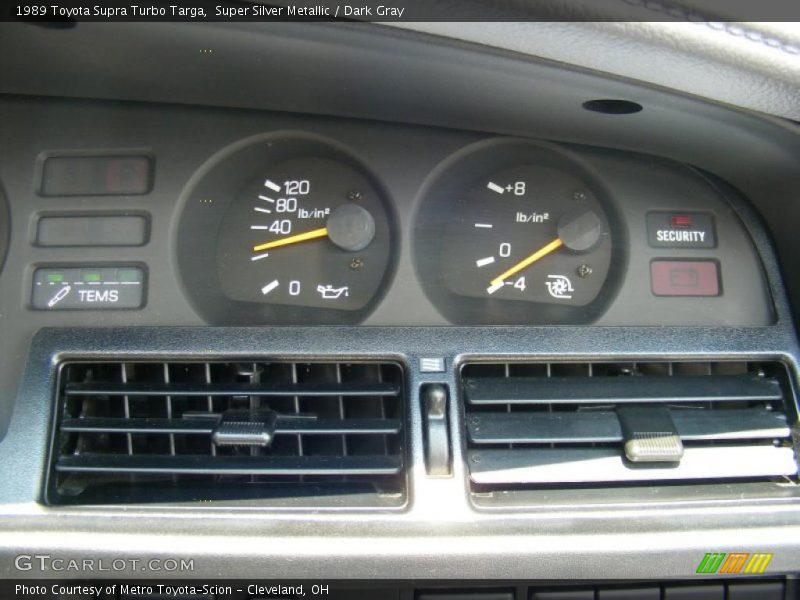 Super Silver Metallic / Dark Gray 1989 Toyota Supra Turbo Targa