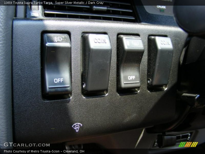 Super Silver Metallic / Dark Gray 1989 Toyota Supra Turbo Targa