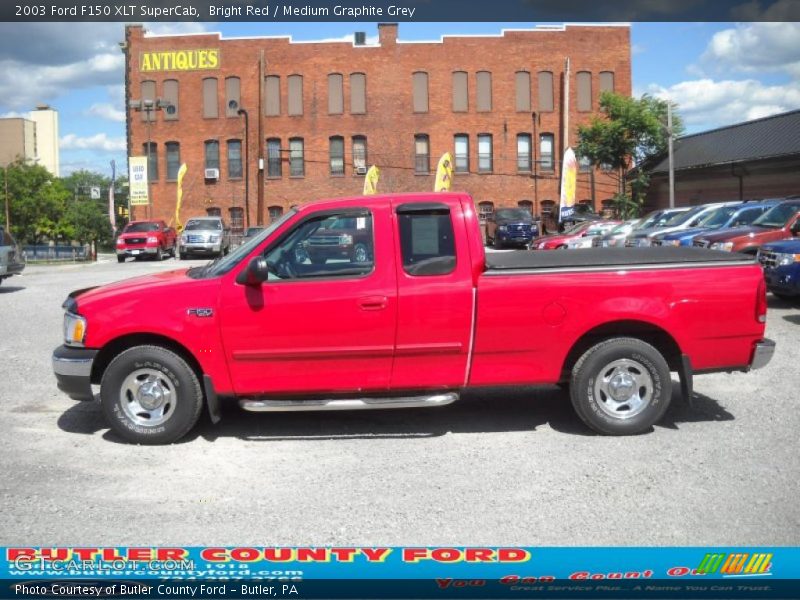 Bright Red / Medium Graphite Grey 2003 Ford F150 XLT SuperCab