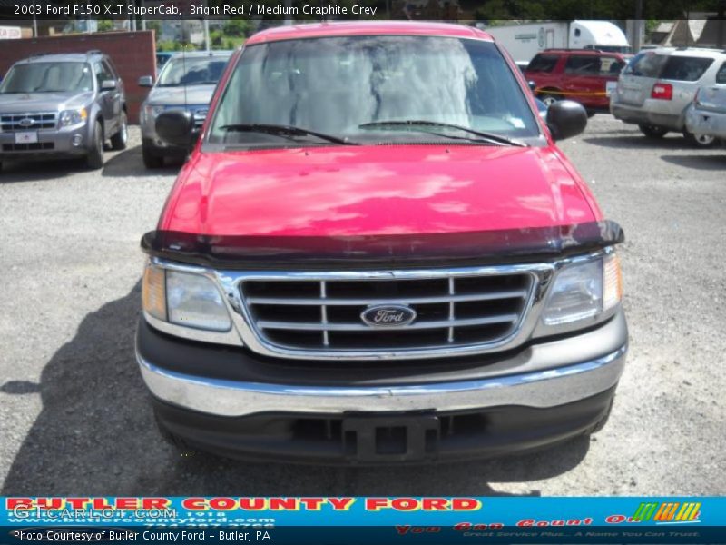 Bright Red / Medium Graphite Grey 2003 Ford F150 XLT SuperCab