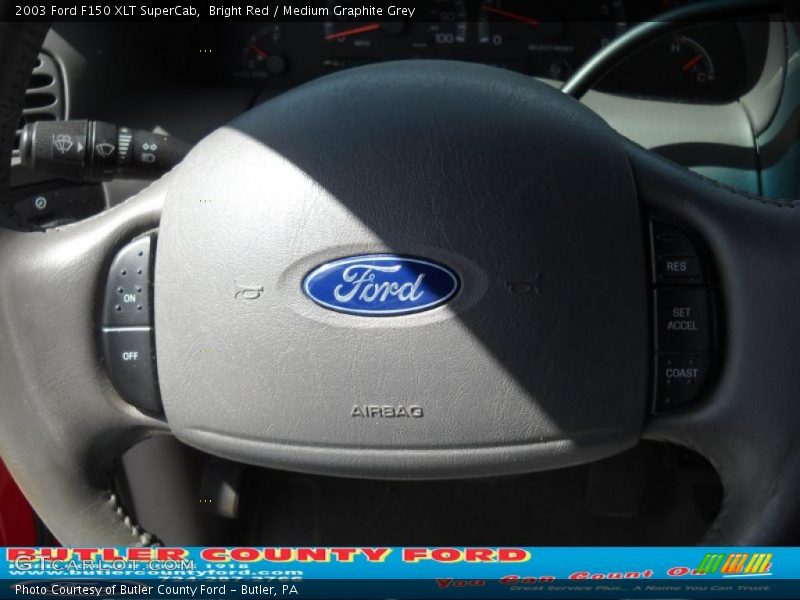 Bright Red / Medium Graphite Grey 2003 Ford F150 XLT SuperCab