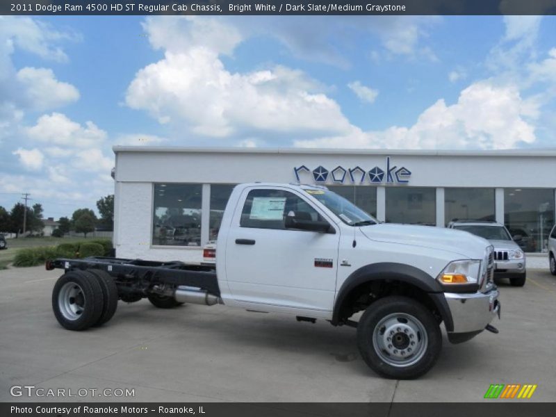 Bright White / Dark Slate/Medium Graystone 2011 Dodge Ram 4500 HD ST Regular Cab Chassis