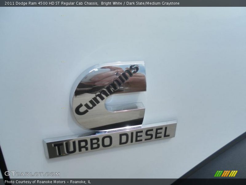 Bright White / Dark Slate/Medium Graystone 2011 Dodge Ram 4500 HD ST Regular Cab Chassis