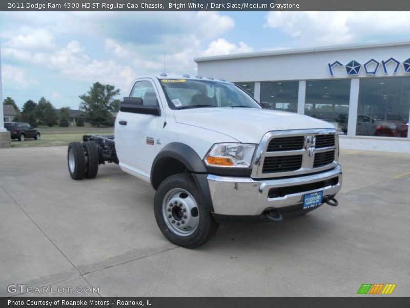Bright White / Dark Slate/Medium Graystone 2011 Dodge Ram 4500 HD ST Regular Cab Chassis