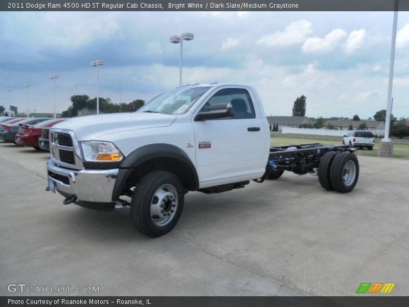 Bright White / Dark Slate/Medium Graystone 2011 Dodge Ram 4500 HD ST Regular Cab Chassis
