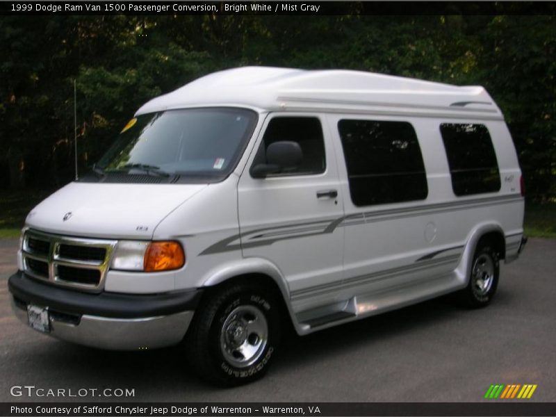 Bright White / Mist Gray 1999 Dodge Ram Van 1500 Passenger Conversion