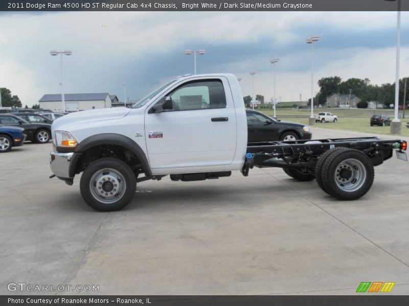 Bright White / Dark Slate/Medium Graystone 2011 Dodge Ram 4500 HD ST Regular Cab 4x4 Chassis