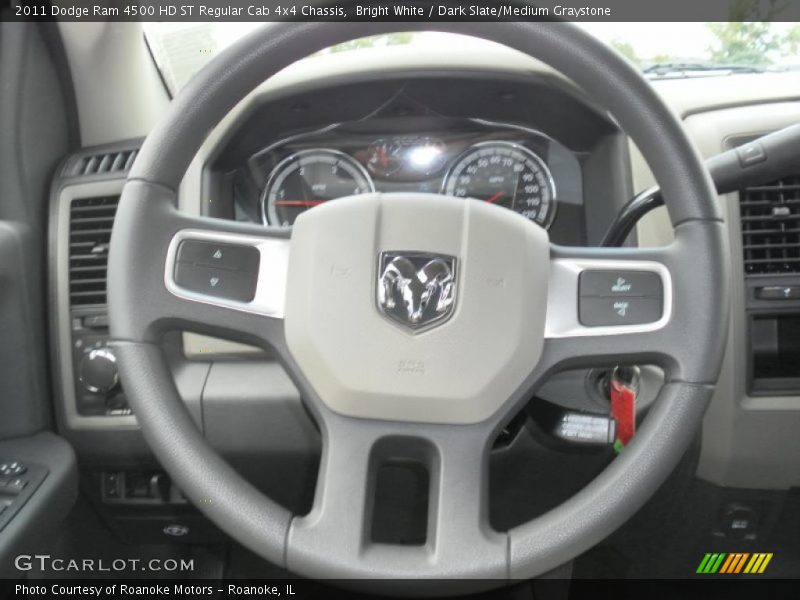 Bright White / Dark Slate/Medium Graystone 2011 Dodge Ram 4500 HD ST Regular Cab 4x4 Chassis