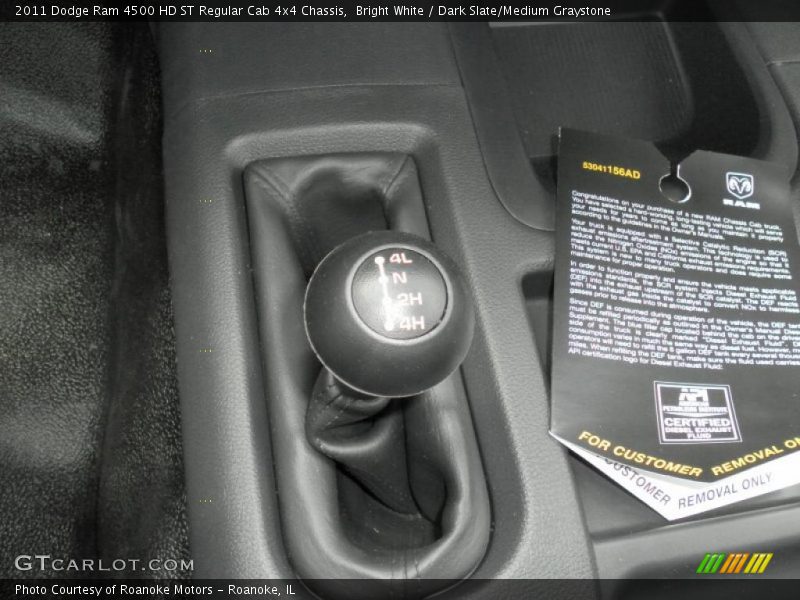Bright White / Dark Slate/Medium Graystone 2011 Dodge Ram 4500 HD ST Regular Cab 4x4 Chassis