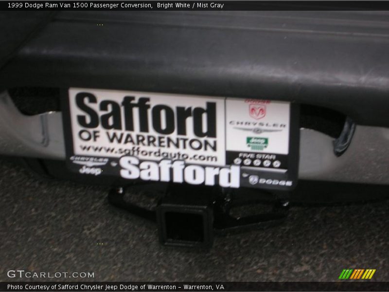 Bright White / Mist Gray 1999 Dodge Ram Van 1500 Passenger Conversion