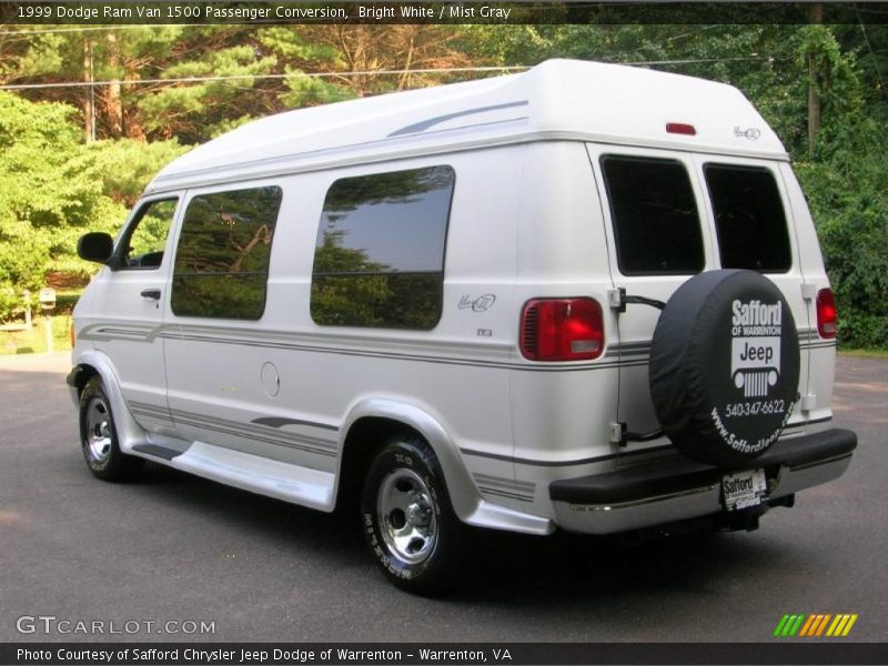 Bright White / Mist Gray 1999 Dodge Ram Van 1500 Passenger Conversion
