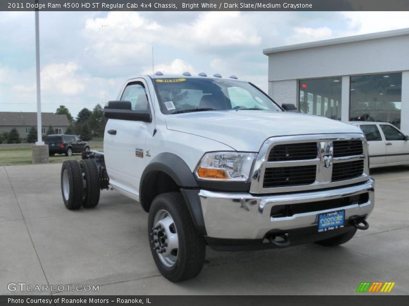 Bright White / Dark Slate/Medium Graystone 2011 Dodge Ram 4500 HD ST Regular Cab 4x4 Chassis
