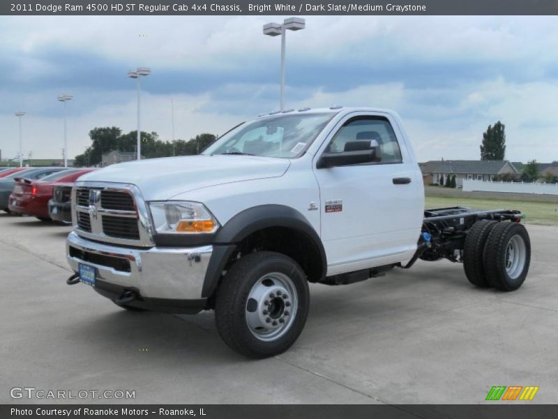 Bright White / Dark Slate/Medium Graystone 2011 Dodge Ram 4500 HD ST Regular Cab 4x4 Chassis