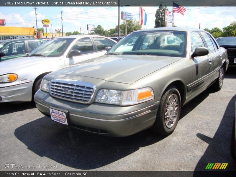 Spruce Green Metallic / Light Graphite 2002 Ford Crown Victoria