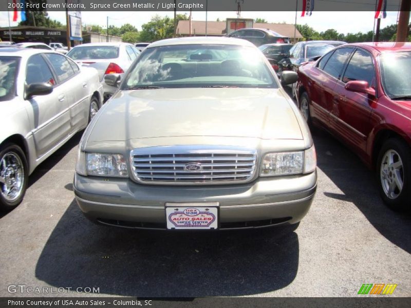 Spruce Green Metallic / Light Graphite 2002 Ford Crown Victoria