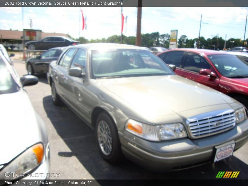 Spruce Green Metallic / Light Graphite 2002 Ford Crown Victoria