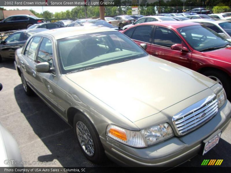 Spruce Green Metallic / Light Graphite 2002 Ford Crown Victoria