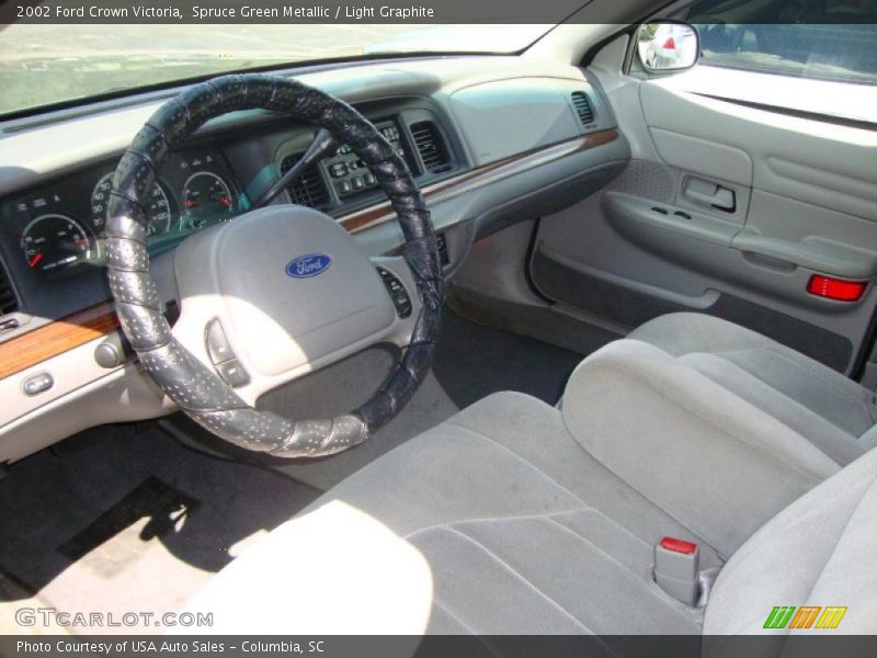 Spruce Green Metallic / Light Graphite 2002 Ford Crown Victoria
