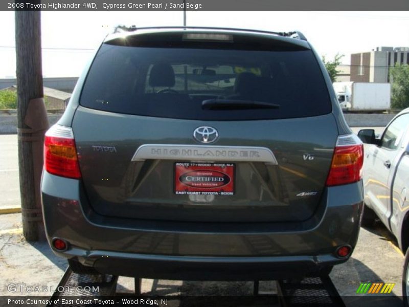 Cypress Green Pearl / Sand Beige 2008 Toyota Highlander 4WD