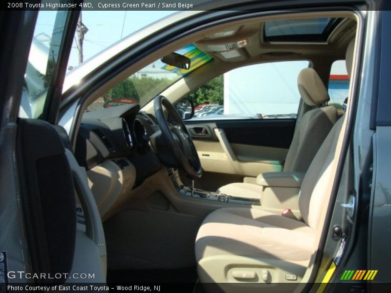 Cypress Green Pearl / Sand Beige 2008 Toyota Highlander 4WD