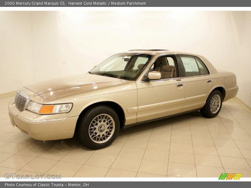 Harvest Gold Metallic / Medium Parchment 2000 Mercury Grand Marquis GS