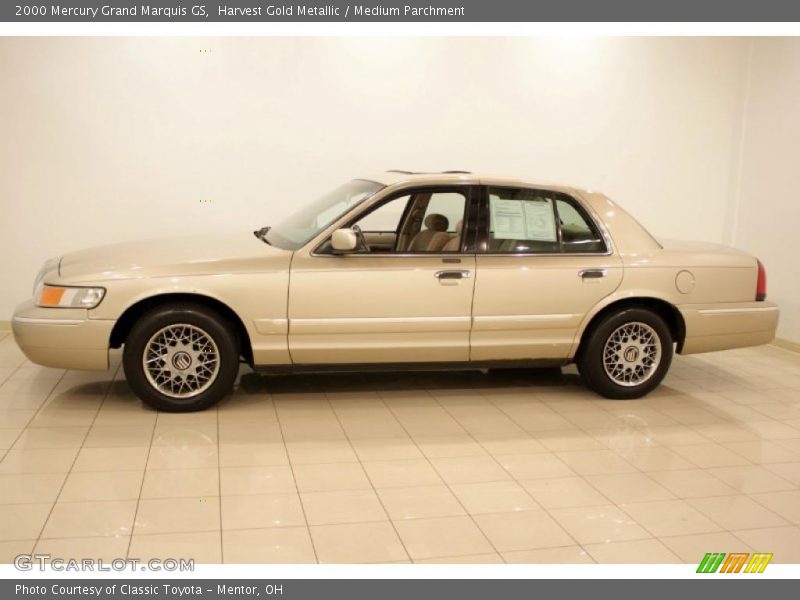 Harvest Gold Metallic / Medium Parchment 2000 Mercury Grand Marquis GS