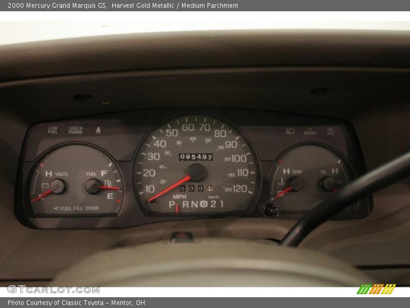 Harvest Gold Metallic / Medium Parchment 2000 Mercury Grand Marquis GS