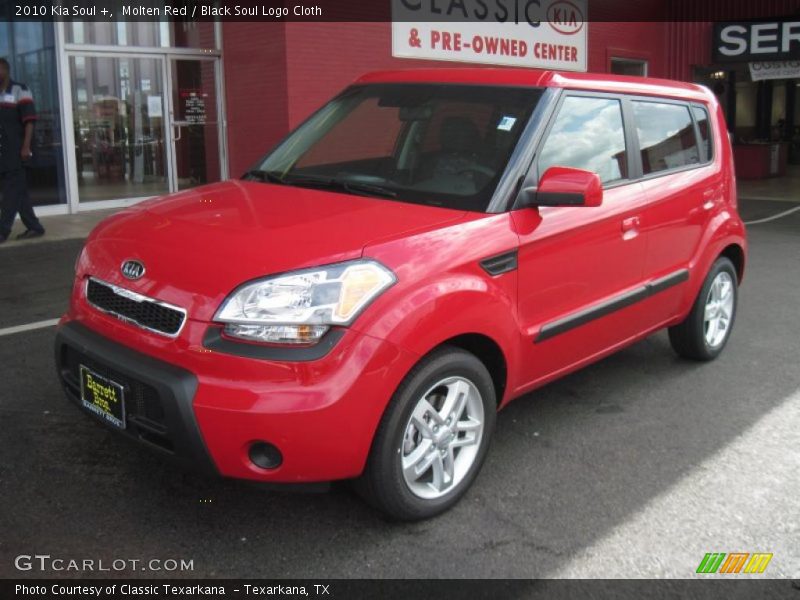 Molten Red / Black Soul Logo Cloth 2010 Kia Soul +