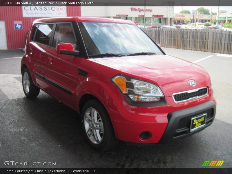 Molten Red / Black Soul Logo Cloth 2010 Kia Soul +