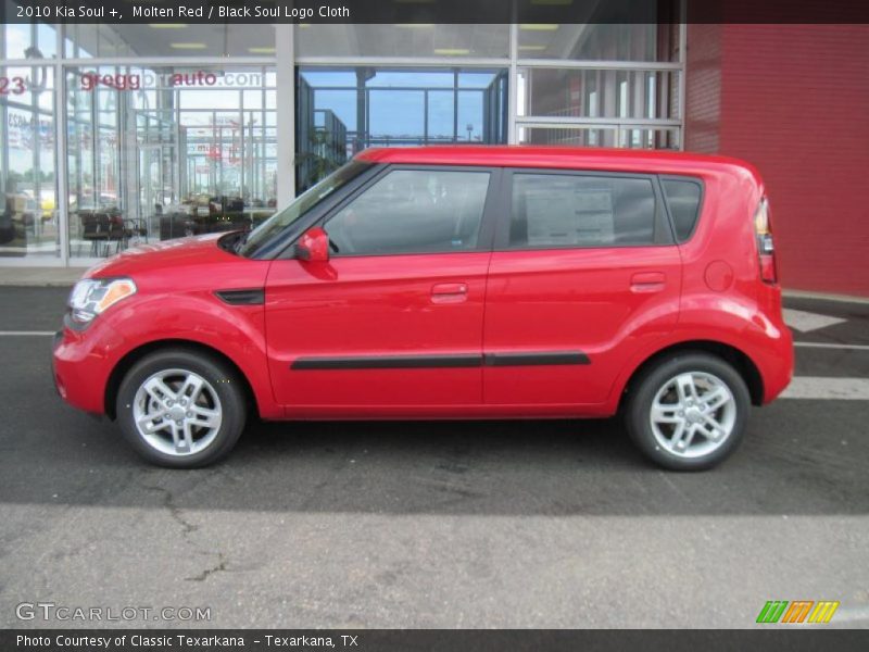 Molten Red / Black Soul Logo Cloth 2010 Kia Soul +