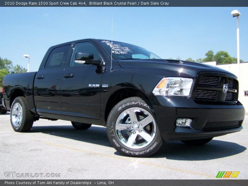 Brilliant Black Crystal Pearl / Dark Slate Gray 2010 Dodge Ram 1500 Sport Crew Cab 4x4