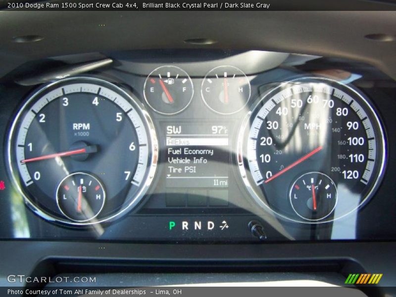 Brilliant Black Crystal Pearl / Dark Slate Gray 2010 Dodge Ram 1500 Sport Crew Cab 4x4