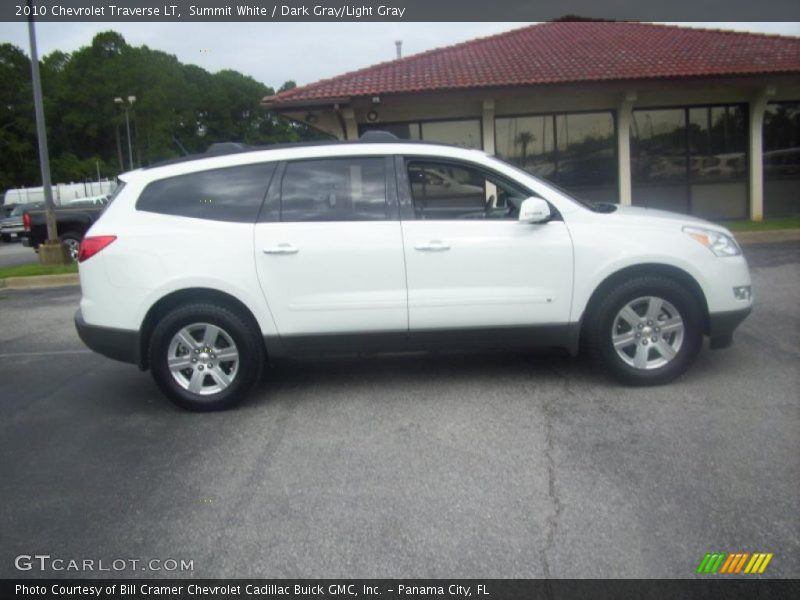 Summit White / Dark Gray/Light Gray 2010 Chevrolet Traverse LT
