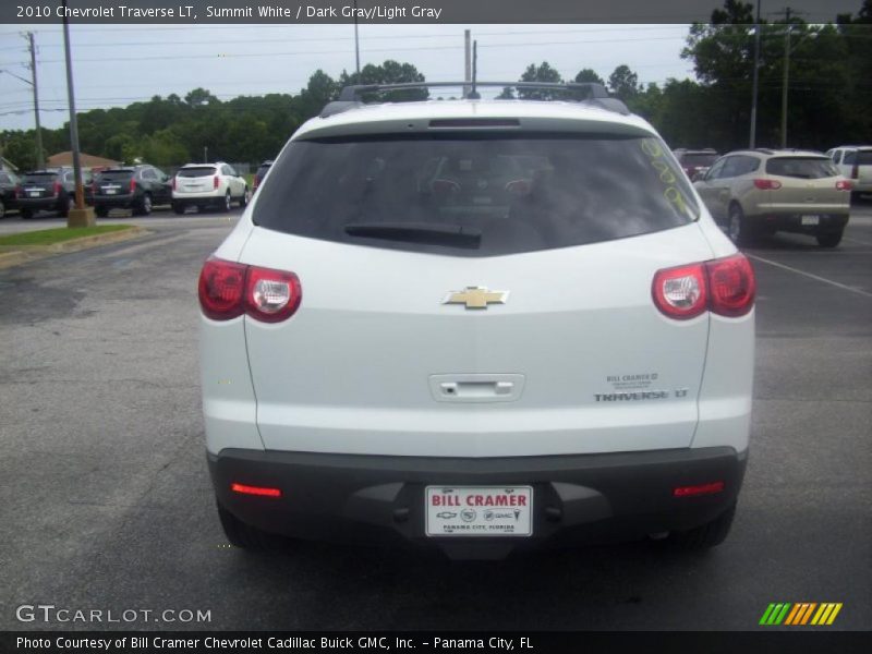 Summit White / Dark Gray/Light Gray 2010 Chevrolet Traverse LT