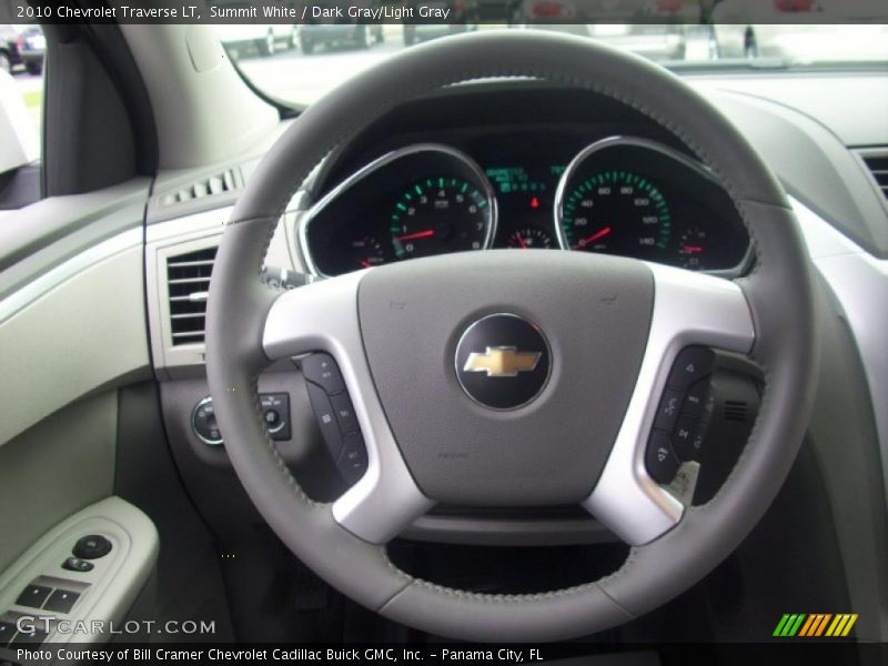 Summit White / Dark Gray/Light Gray 2010 Chevrolet Traverse LT
