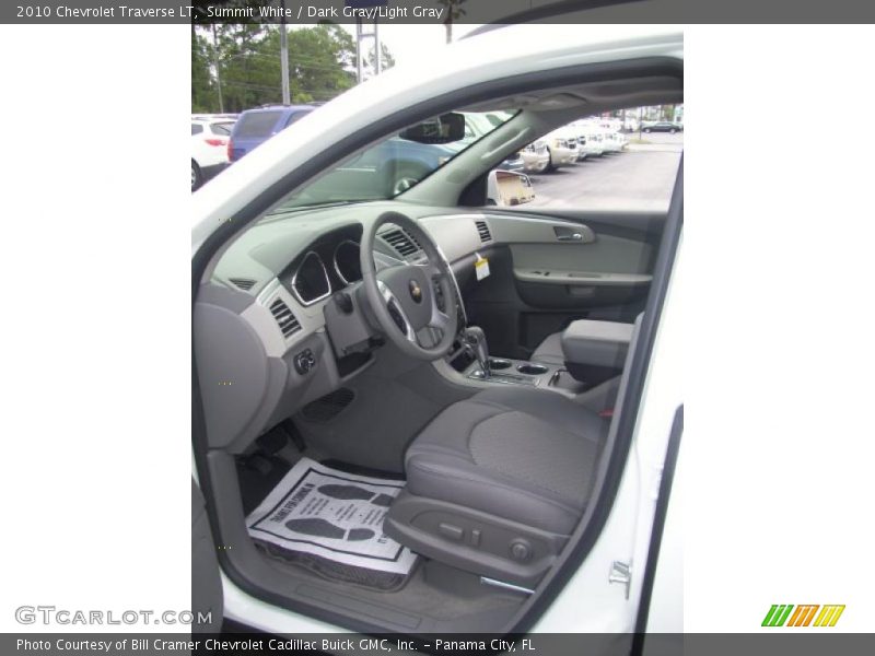 Summit White / Dark Gray/Light Gray 2010 Chevrolet Traverse LT