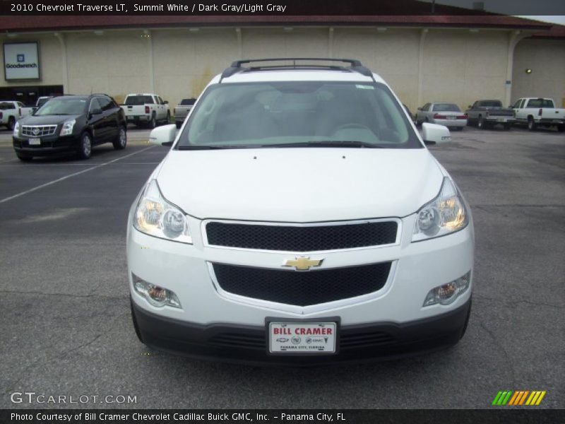 Summit White / Dark Gray/Light Gray 2010 Chevrolet Traverse LT