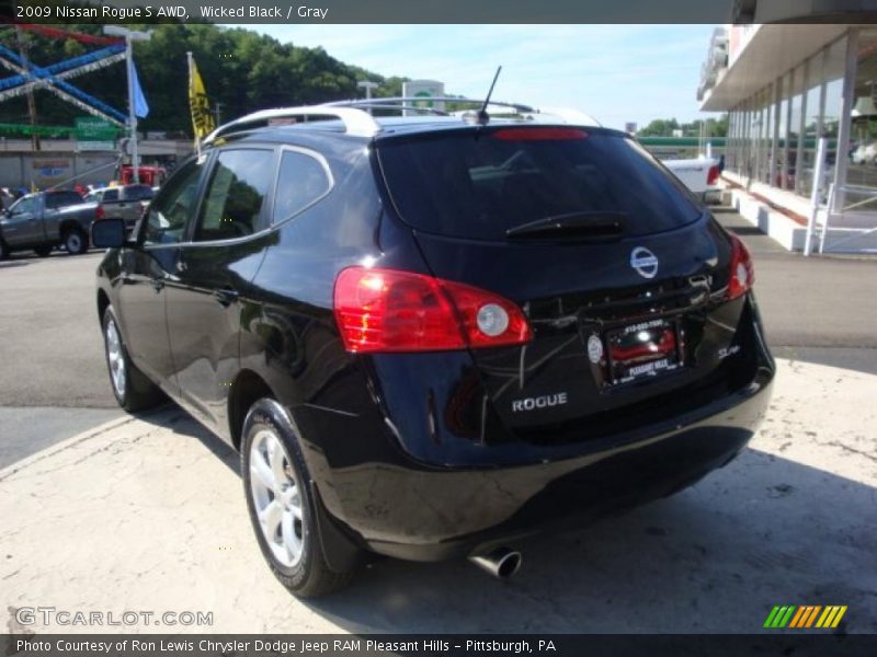 Wicked Black / Gray 2009 Nissan Rogue S AWD