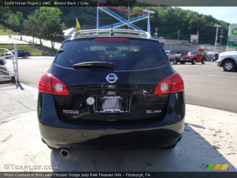 Wicked Black / Gray 2009 Nissan Rogue S AWD