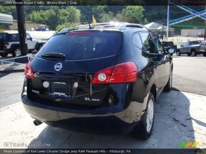 Wicked Black / Gray 2009 Nissan Rogue S AWD