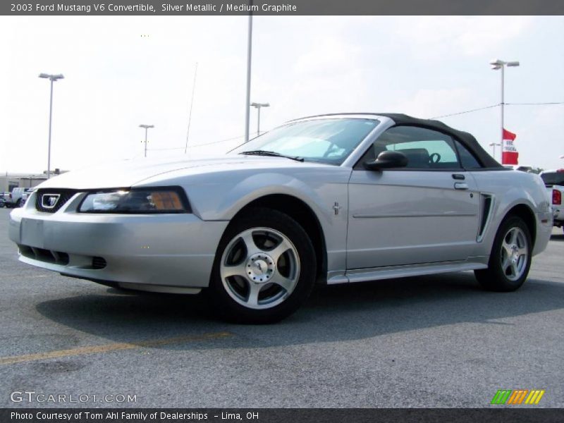 Silver Metallic / Medium Graphite 2003 Ford Mustang V6 Convertible