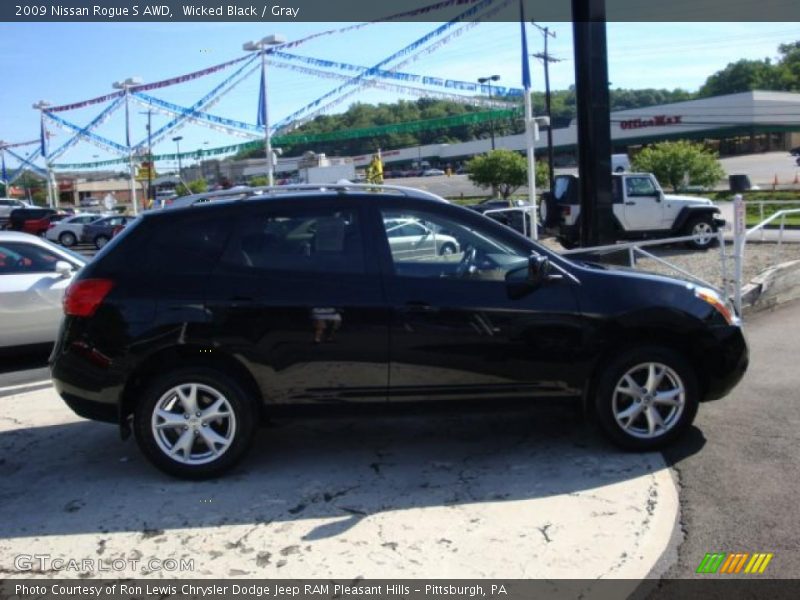 Wicked Black / Gray 2009 Nissan Rogue S AWD