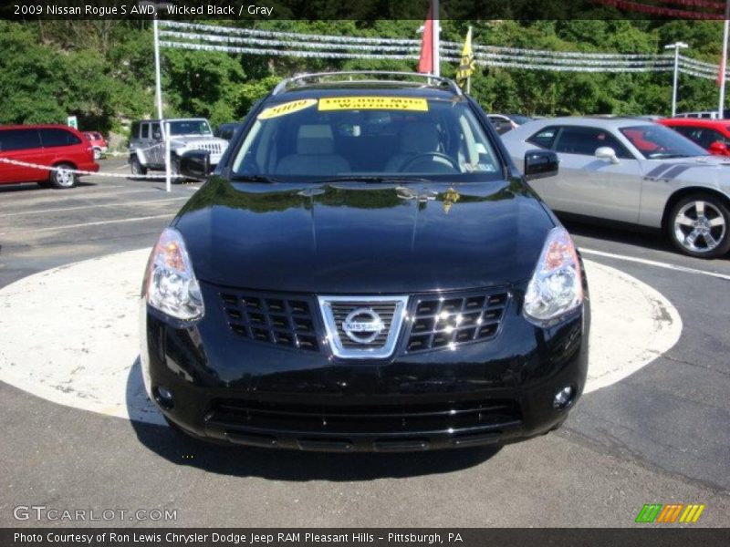 Wicked Black / Gray 2009 Nissan Rogue S AWD