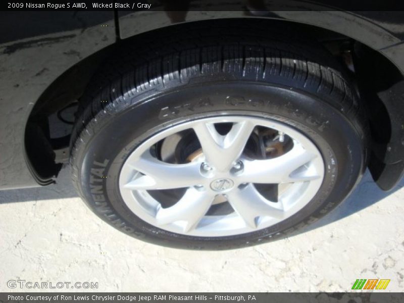 Wicked Black / Gray 2009 Nissan Rogue S AWD