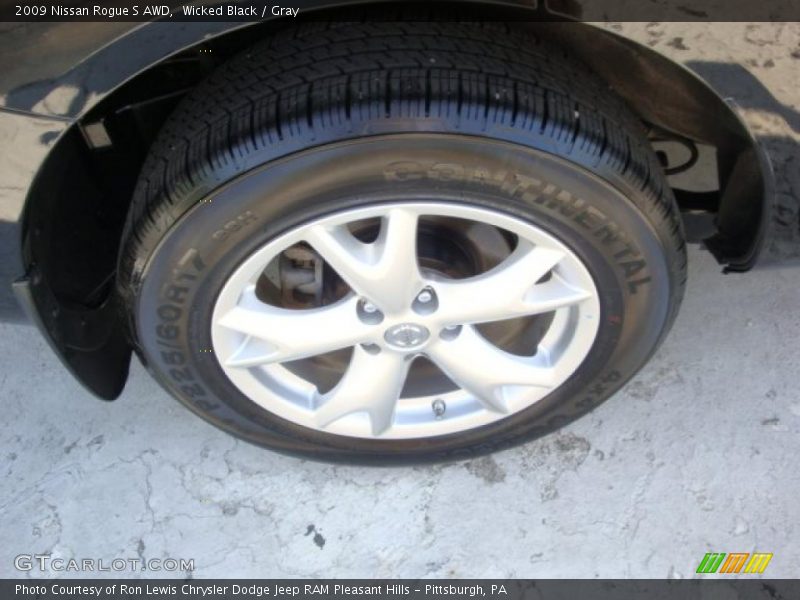 Wicked Black / Gray 2009 Nissan Rogue S AWD