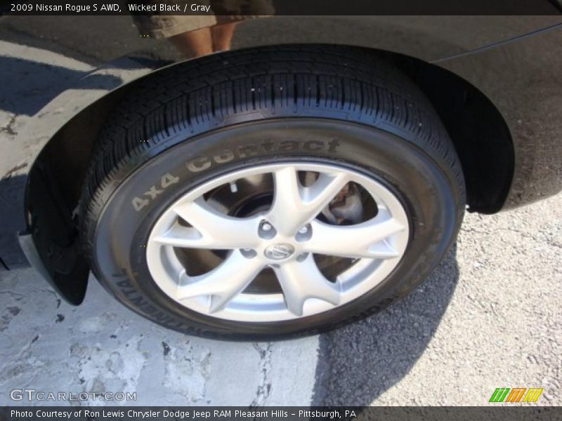 Wicked Black / Gray 2009 Nissan Rogue S AWD
